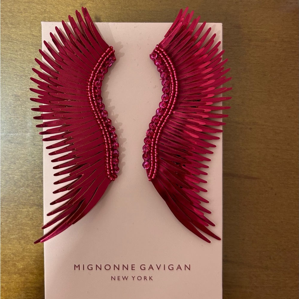 Mignonne Gavigan Hot Pink Madeline Wing Earrings